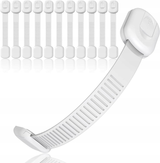 Chrániče skriniek Baby-Protection biele, 10 kusov
